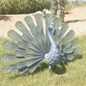 Fém páva figura / Nortene Peacock