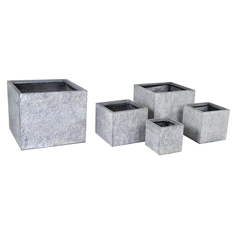 Alberta_Cube_kompozit_novenytarto_szurke Alberta Cube kompozit növénytartó, szürke