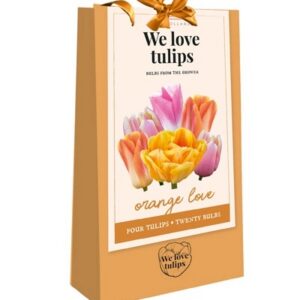 JUB Tulipán / We love tulips, orange love dísztasakban